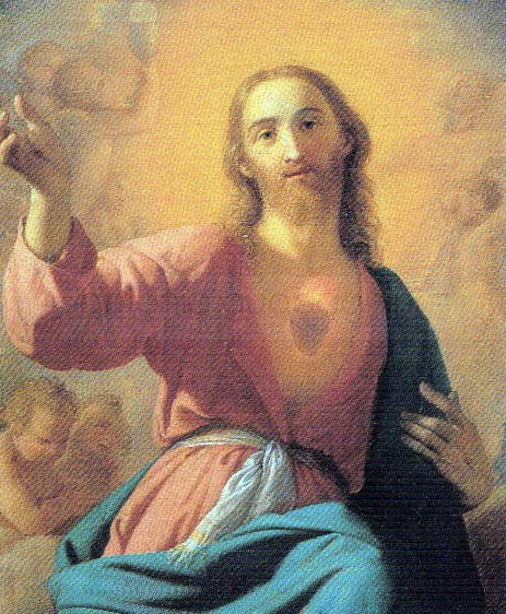 Sacro Cuore di Gesù - 1854 ca. - olio su tela cm. 87x70 - Lovere, casa prepositurale.